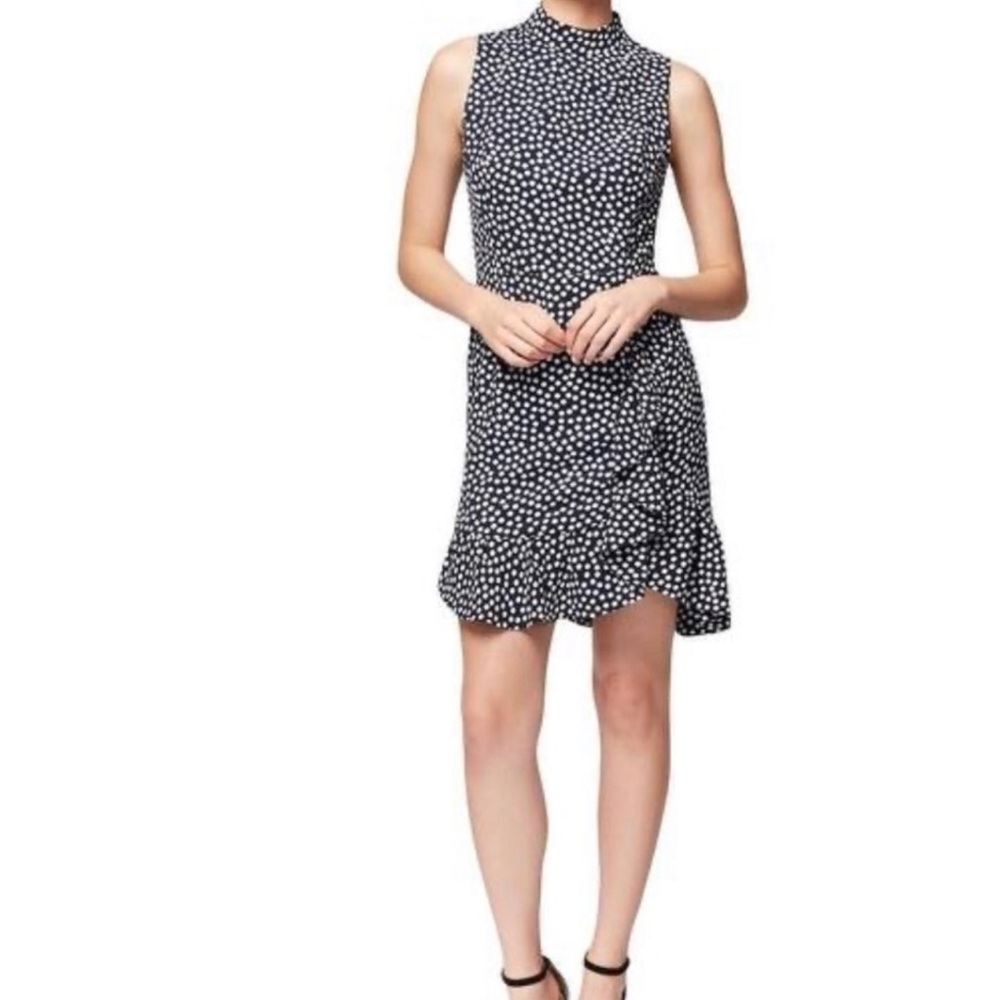 Betsy Jonhson Navy & White Polka Dot Dress Sz6
